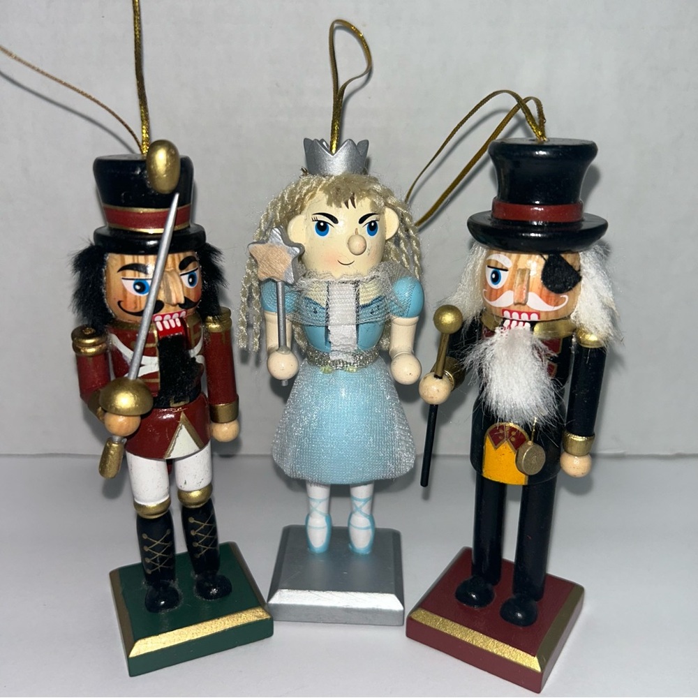 Set of Three Nutcracker Ornaments